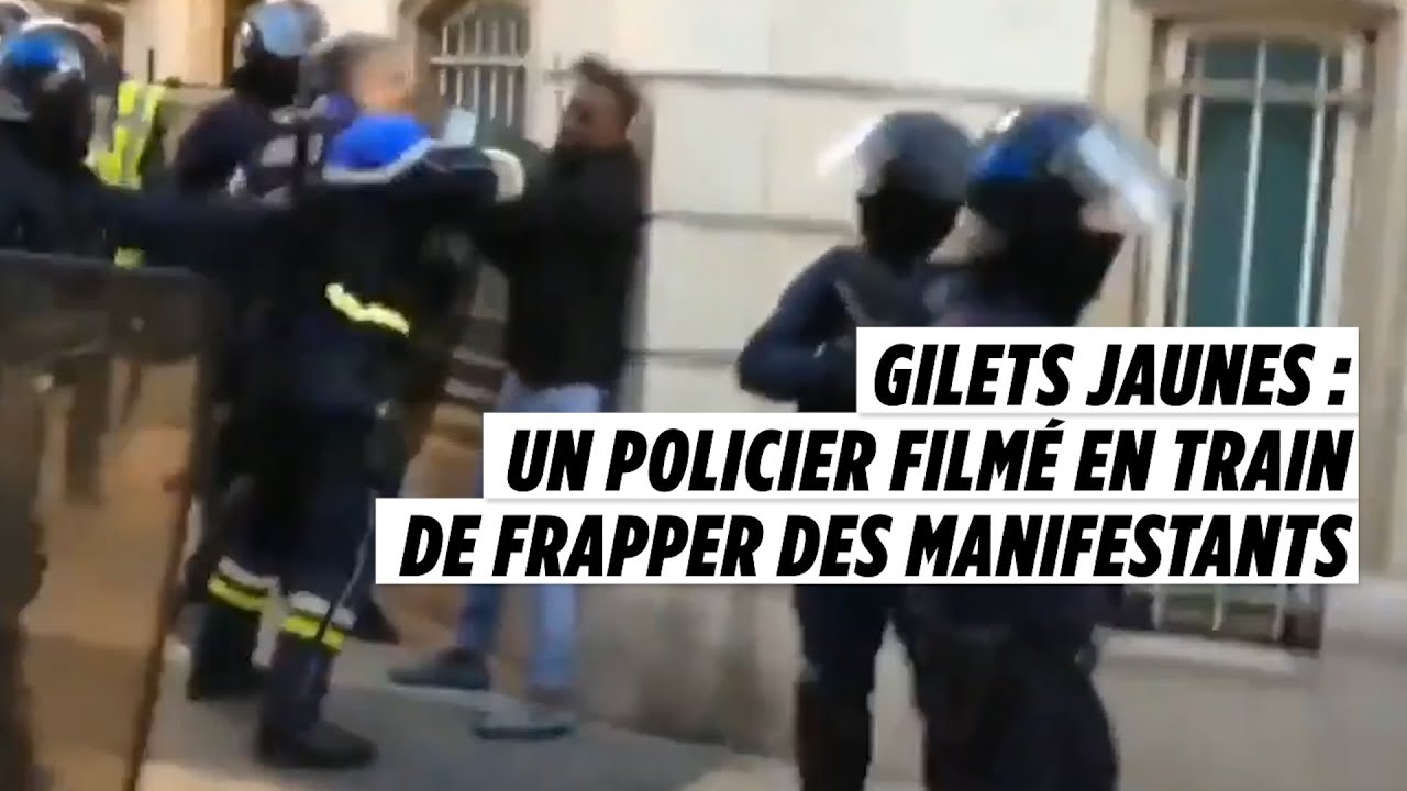 Gilets jaunes : un policier filmé en train de frapper des manifestants à Toulon