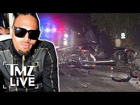 Chris Brown's Lambo Totaled In Beverly Hills | TMZ Live