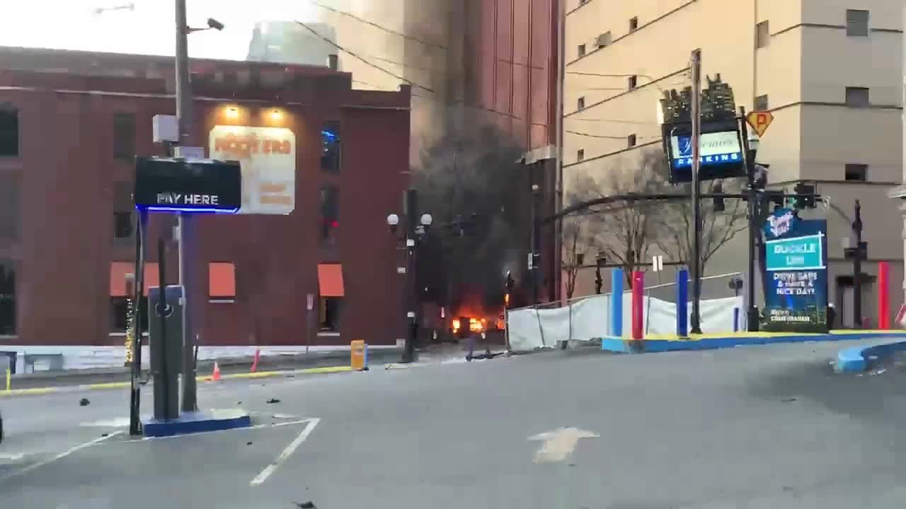 RAW: Nashville downtown explosion Christmas morning