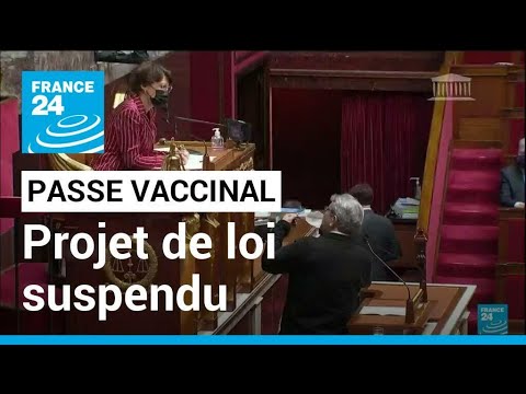 L'examen du projet de loi sur le passe vaccinal suspendu à l'Assemblée nationale • FRANCE 24