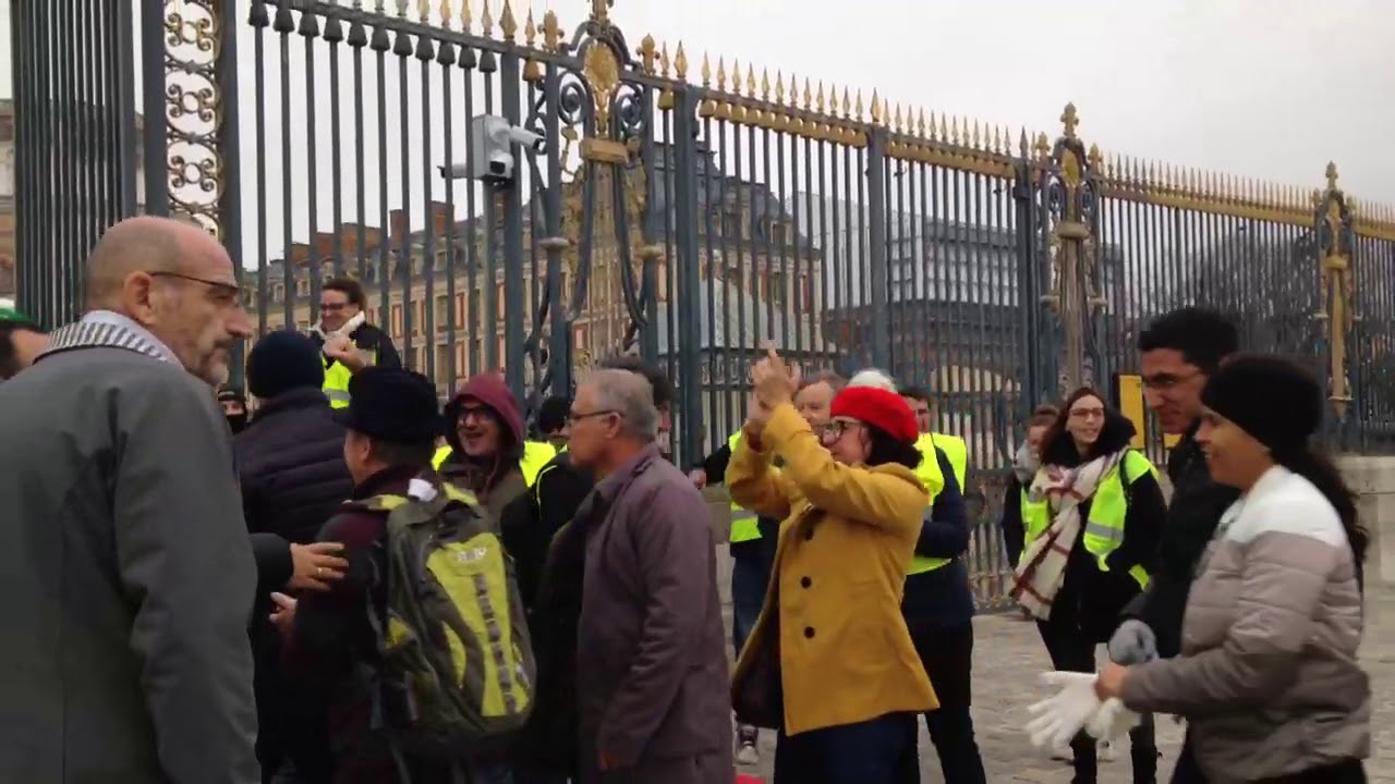Manif des Gilets jaunes au château de Versailles