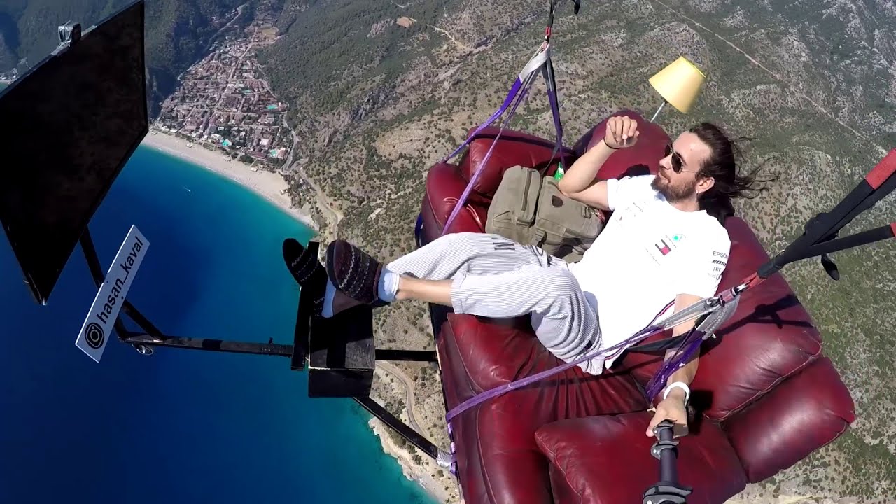 Flying Couch Potato II Koltukla Uçmak-Uçan Kanepe -Ölüdeniz Yamaç Paraşütü I Fethiye Paragliding