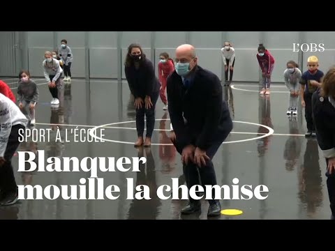 La séance de sport de Jean-Michel Blanquer dans une école parisienne