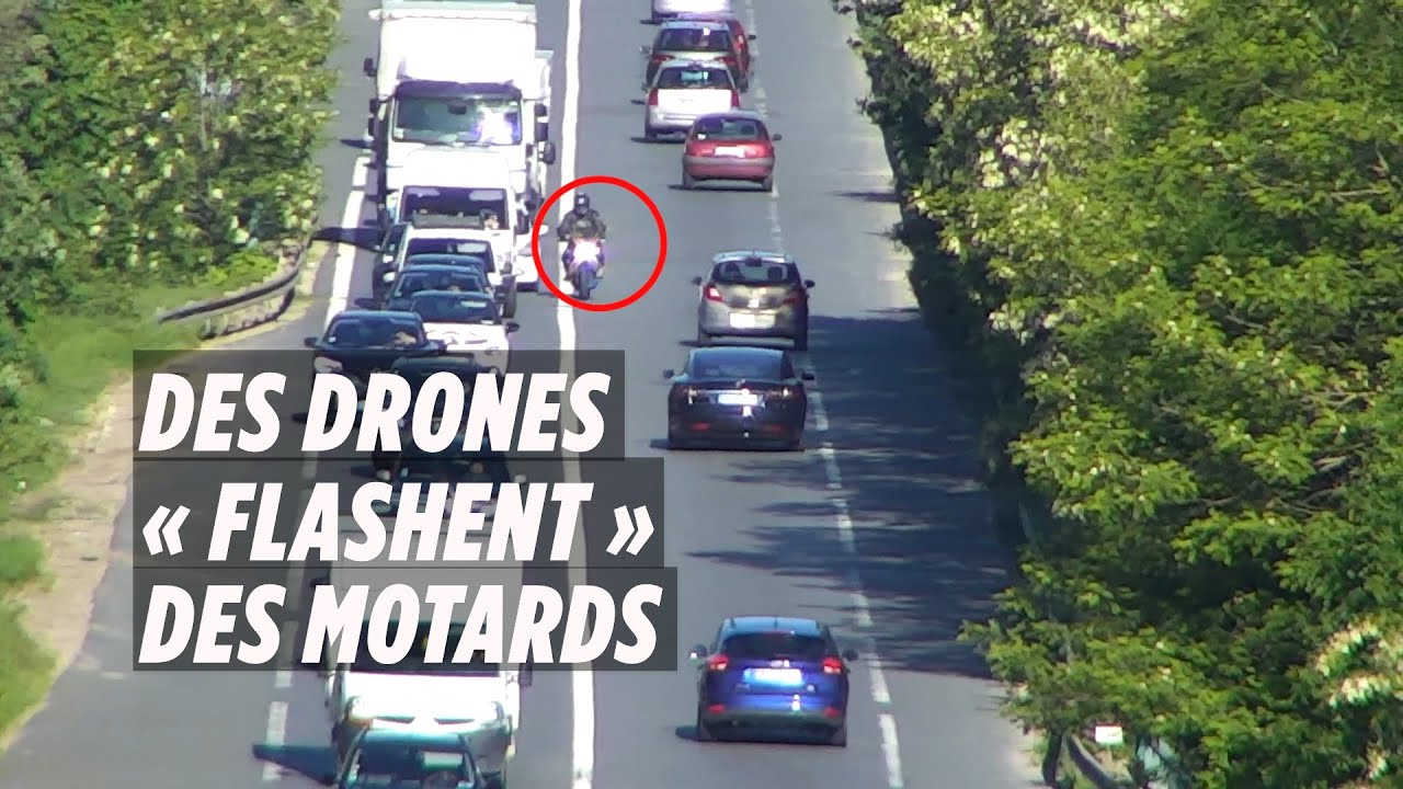 Les drones des CRS « flashent » des motards sur l'A126