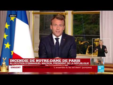 REPLAY - Allocution d'Emmanuel Macron après l'incendie de Notre-Dame de Paris