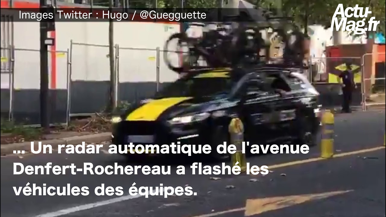 Paris : Quand les véhicules du Tour de France 2019 se font flasher