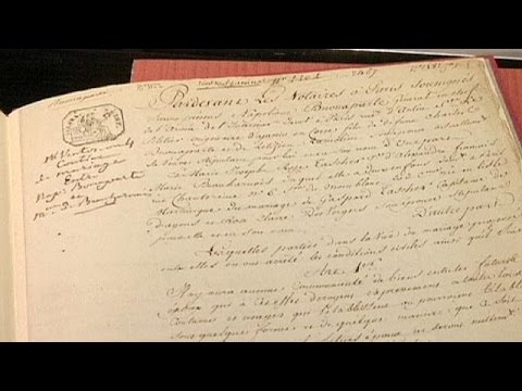 Le contrat de mariage de napoléon et Joséphine à vendre aux enchères