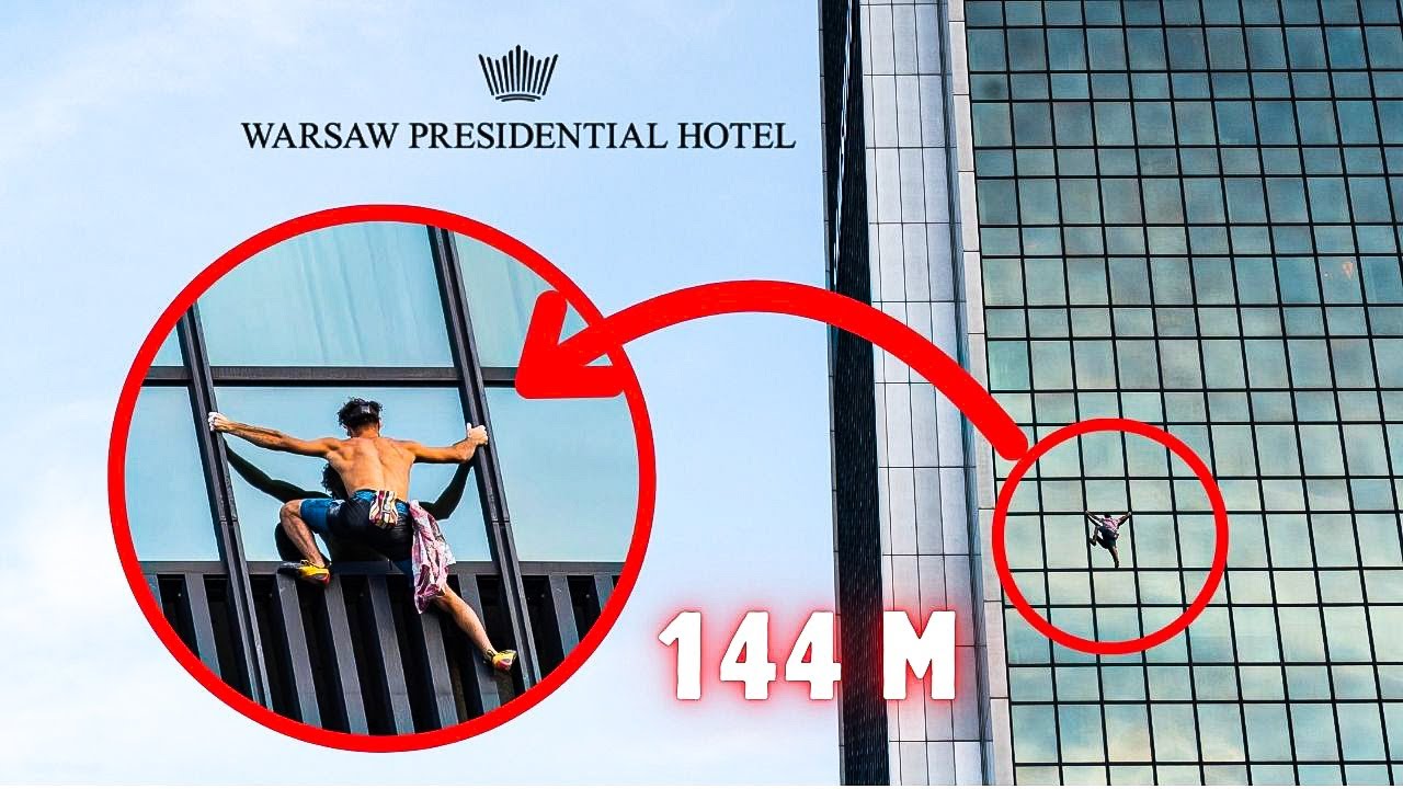 Freesoloing Warsaw Presidential Hotel (144m)