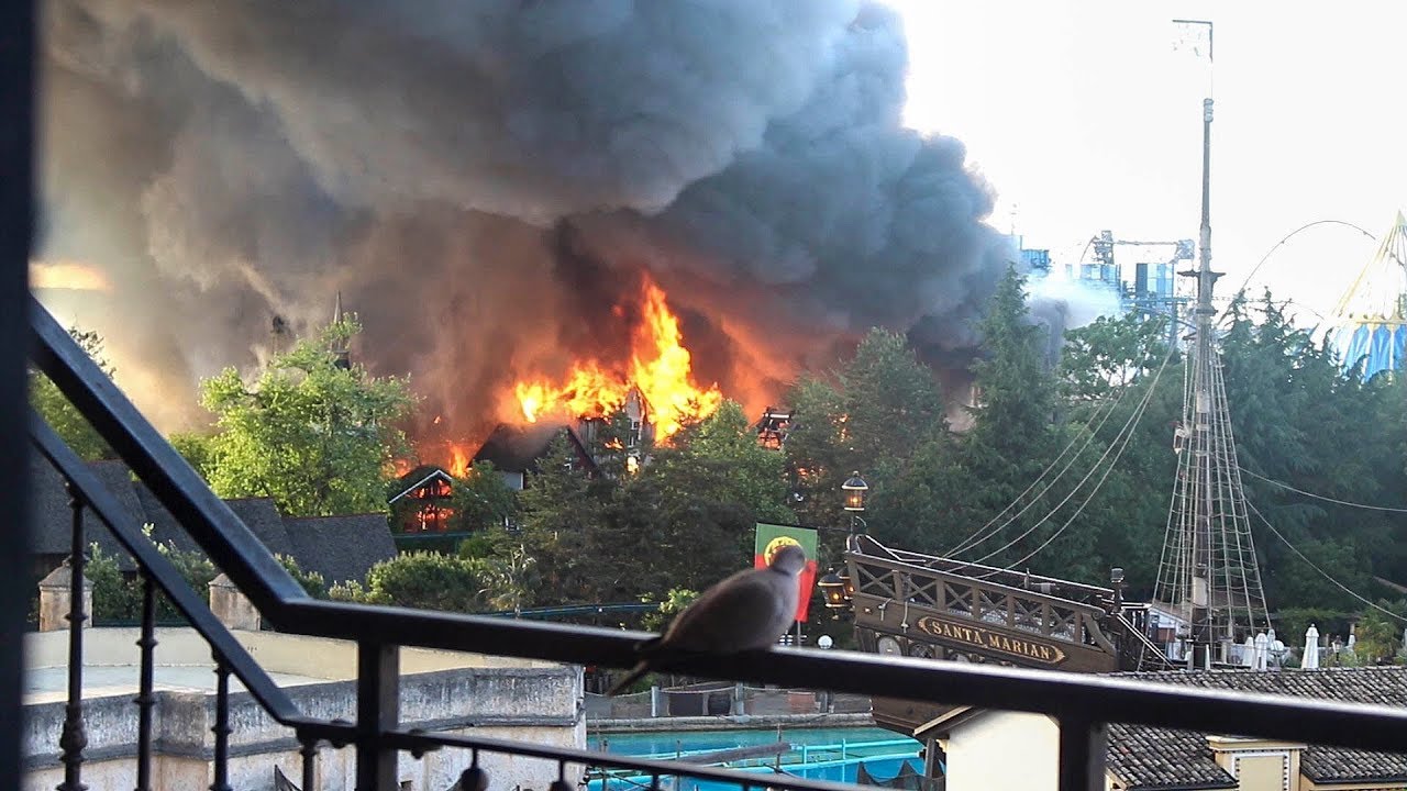 Großbrand im Europa-Park I Aufnahmen aus Rust (26.05.18)