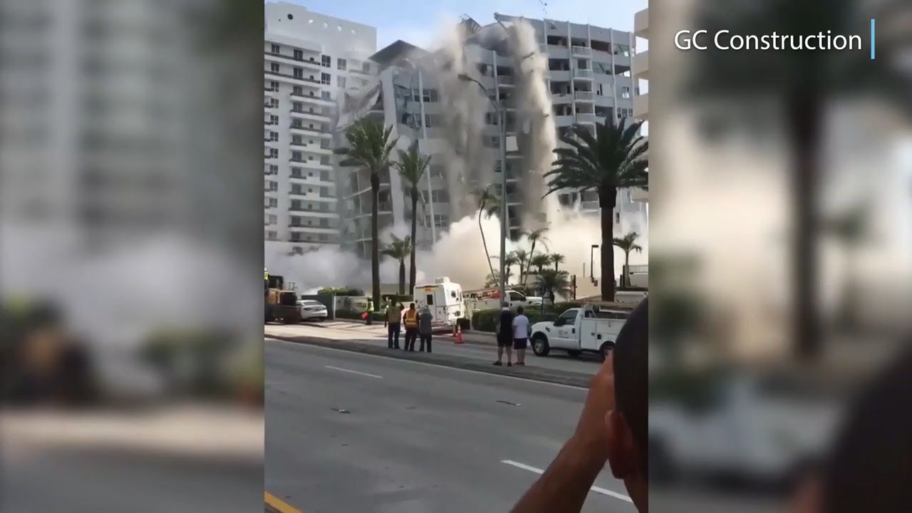 Video shows Miami Beach building collapse