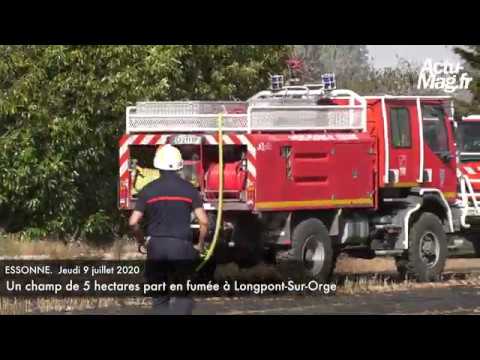 Essonne : Un incendie détruit un champ de 5 hectares à Longpont-sur-Orge