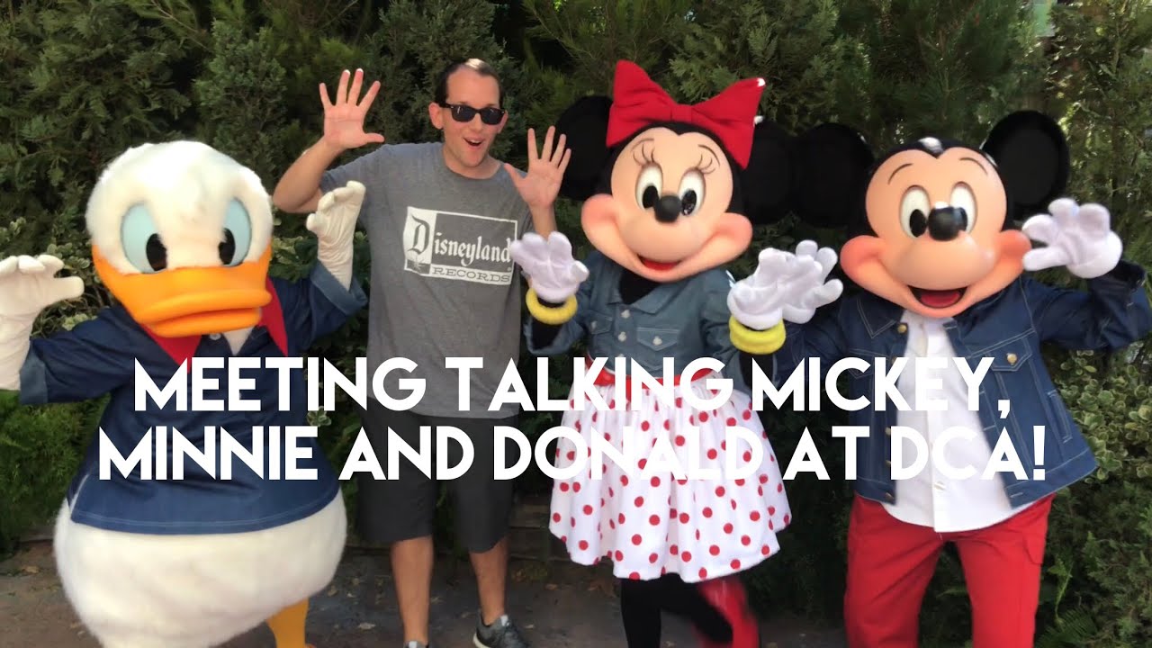 Meeting Talking Donald, Mickey, and Minnie at Disney California Adventure