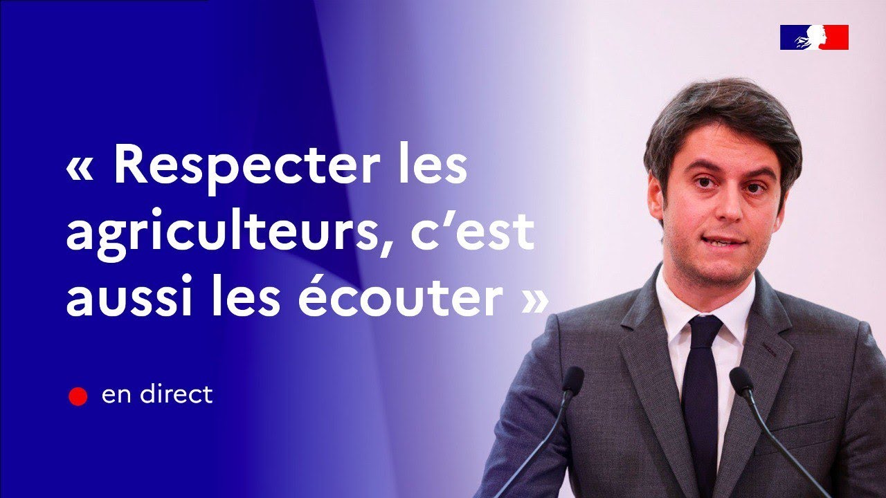 Conférence de presse de Gabriel Attal sur l'agriculture