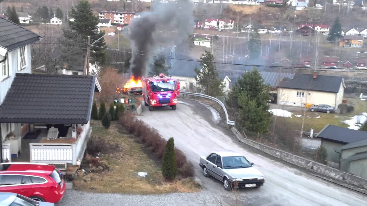 Firefighters extinguishing a car fire goes wrong