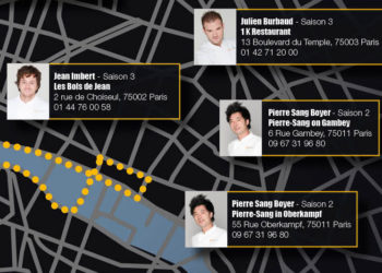 M6 dévoile une carte des adresses de restaurant des anciens candidats de Top Chef !