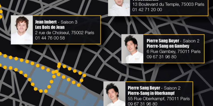 M6 dévoile une carte des adresses de restaurant des anciens candidats de Top Chef !