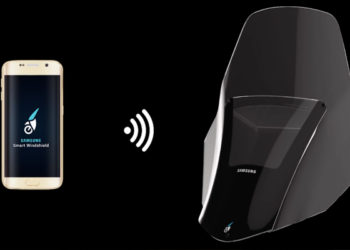Samsung réfléchit sur un concept de pare-brise connecté pour les motards !