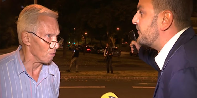 Un homme tient des propos xénophobes face au maire de Boussy-saint-Antoine devant les caméras de iTELE