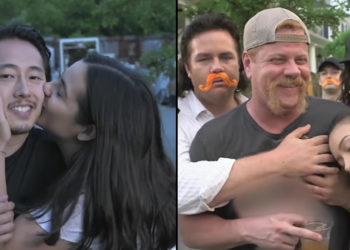 The Walking Dead : (Spoil) Les acteurs font un dernier gros câlin à Glenn et Abraham !