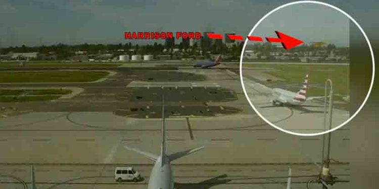 Harrison Ford manque de peu une collision avec un Boeing 737 !