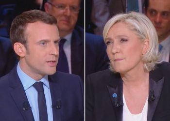 bébé réaction Marine Le Pen et Emmanuel Macron