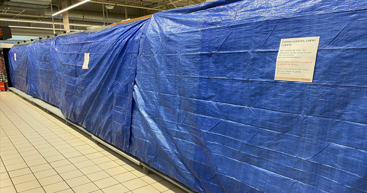 Les rayons de supermarchés « non essentiels » seront fermés dès ce mardi 3 novembre