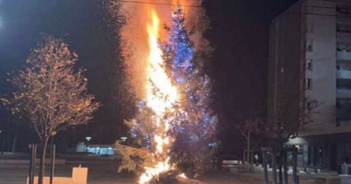 Lyon. Le sapin de Noël du 9e arrondissement incendié