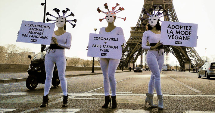 Paris. « Coronavirus Paris Fashion Week » : PETA alerte sur le risque sanitaire lié à l’utilisation de peaux animales