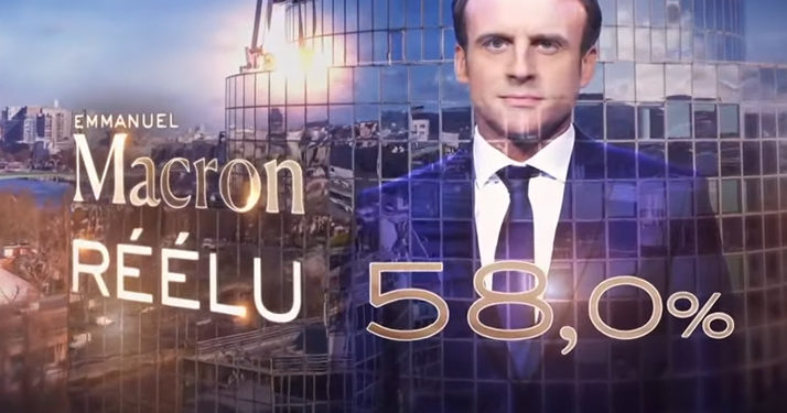 Emmanuel Macron réélu Président de la République avec 58 % des voix contre Marine le Pen à 41 %