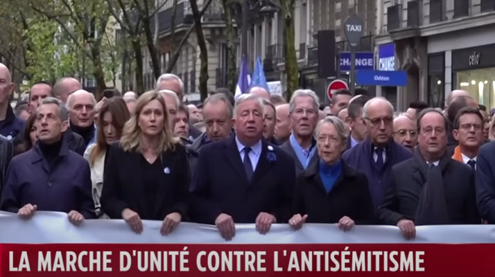 Marche contre l&rsquo;antisémitisme à Paris : 105.000 personnes ont manifesté ce dimanche