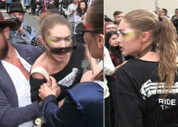 Fashion Week de Milan : Un homme saisit la mannequin Gigi Hadid à la sortie d&rsquo;un défilé !