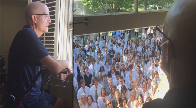 Quand 400 étudiants chantent sous la fenêtre de leur professeur atteint d&rsquo;un cancer !