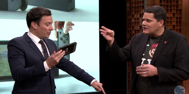 Jimmy Fallon a eu le privilège de tester en avant-première la nouvelle console Nintendo Switch pendant son show !