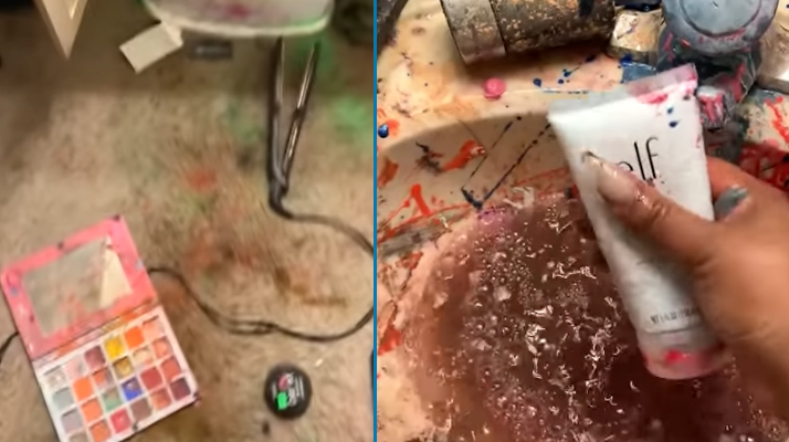 En larmes, cette mère de famille découvre que ses enfants ont joué avec ses produits de maquillage