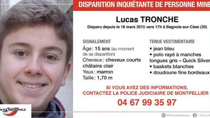 Disparition de Lucas Tronche : des ossements et un sac à dos retrouvés dans le Gard pourraient être ceux de l&rsquo;adolescent