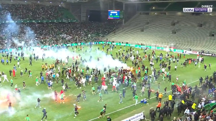 Football. Nouveaux incidents ce dimanche soir en marge du match de Saint-Etienne contre Auxerre : 31 blessés dont 14 policiers