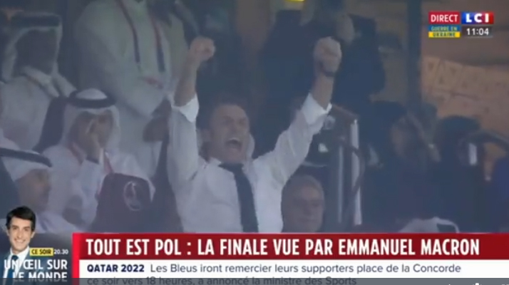Finale de la Coupe du Monde. Les images inédites d&rsquo;Emmanuel Macron qui laisse exploser sa joie lors de la remontada de Kylian Mbappé