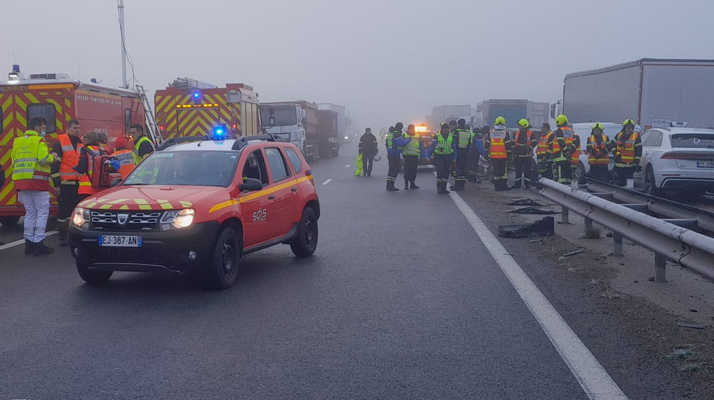 Un violent carambolage fait un mort et plusieurs blessés dont trois graves sur l&rsquo;A72