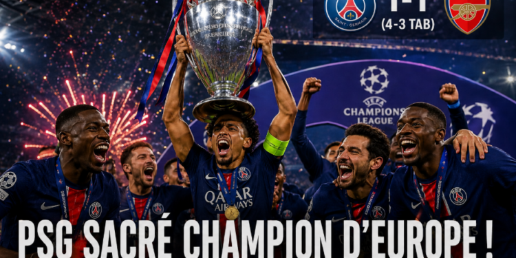 PSG sacré champion d’Europe : Paris bat Arsenal aux tirs au but et conserve sa Ligue des champions