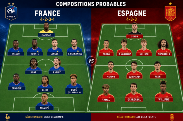 Coupe du Monde 2026 : France – Espagne, le choc des titans à Dallas pour une place en finale 1